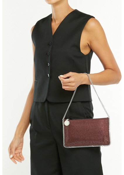 Falabella Pochette Koyu Bordo Taşlı Kadın Çanta fiyatları
