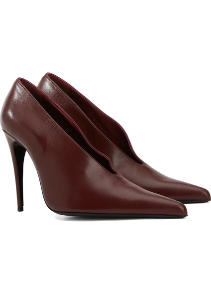 Bordo Deri Stiletto
