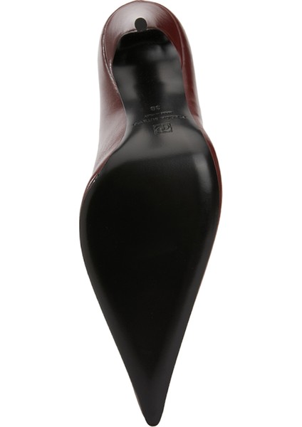 Bordo Deri Stiletto