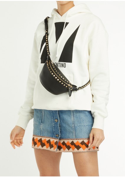 Rockstud Siyah Kadın Deri Bel Çantası fiyatları