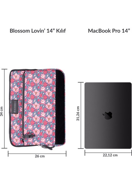Blossom Lovin 14'' Laptop / Macbook Kılıfı indirimleri
