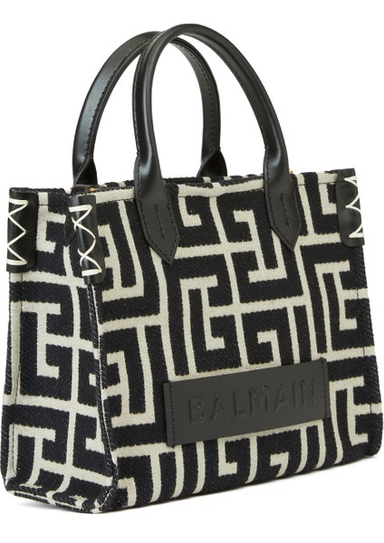 B-Army Small Tote Siyah Beyaz Kadın Çanta