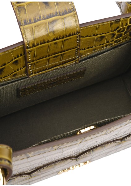 Mini Boxy Yeşil Croco Kadın Çanta