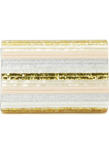 Renkli Çizgili Kadın Clutch fırsatları