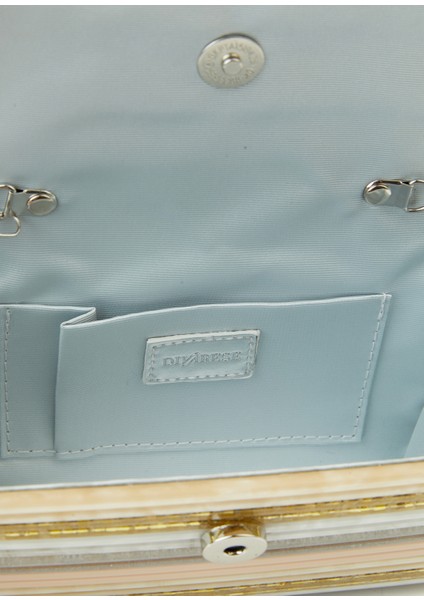 Renkli Çizgili Kadın Clutch indirimleri