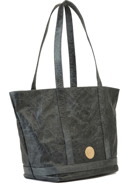 Cosima Tote Gri Kadın Deri Alışveriş Çantası