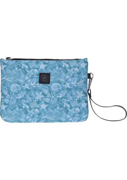 Ocean Bloom Clutch Mavi Kadın El Çantası