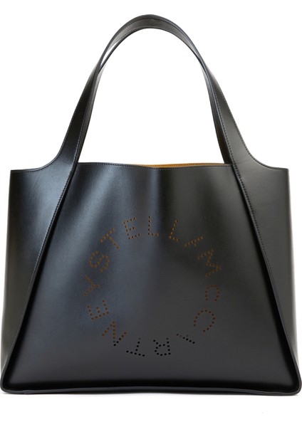 Logo Tote Siyah Kadın Çanta