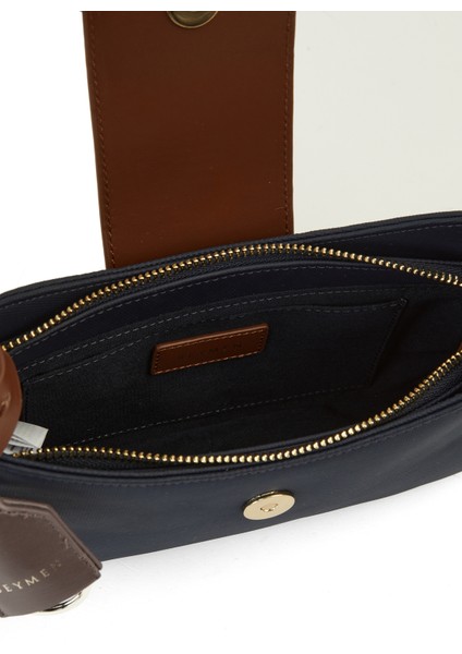 Nyluxe Lacivert Taba Kadın Omuz Çantası