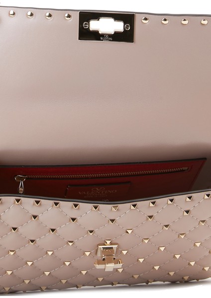 Rockstud Spike Medium Pudra Kadın Deri Çanta fırsatları