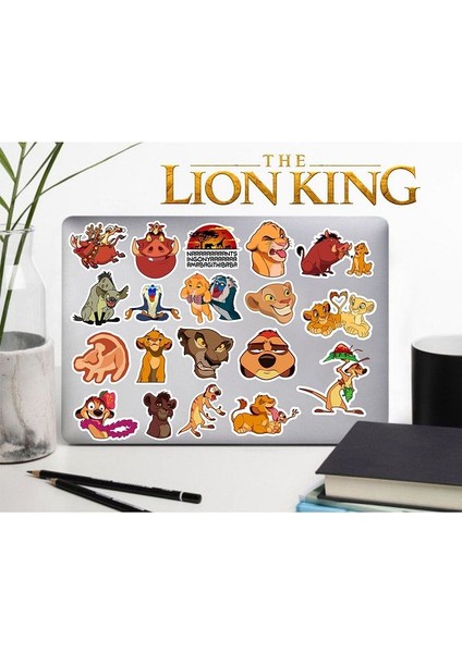 Lion King Seri 2 Sticker Telefon Laptop Notebook Tablet Defter Matara Stiker Etiket