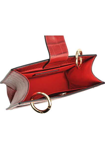 Mini Boxy Kırmızı Deri Çapraz Kadın Omuz Çantası fiyatları