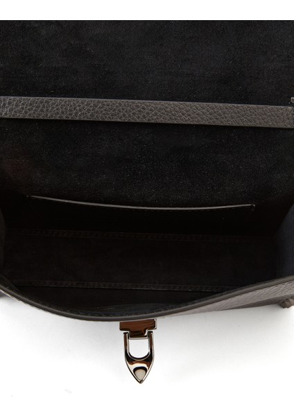 Rockstud Siyah Kadın Deri Çanta