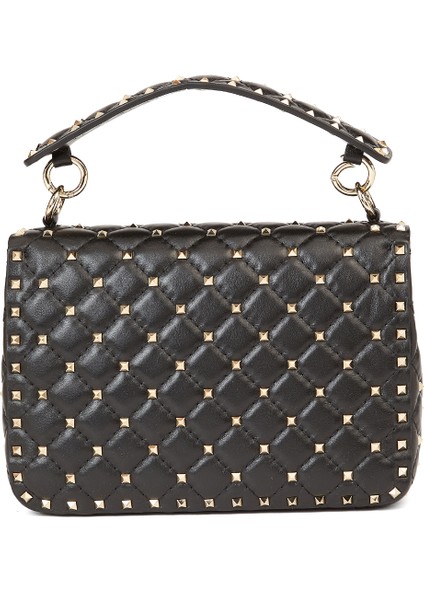 Rockstud Spike Siyah Kadın Deri Çanta
