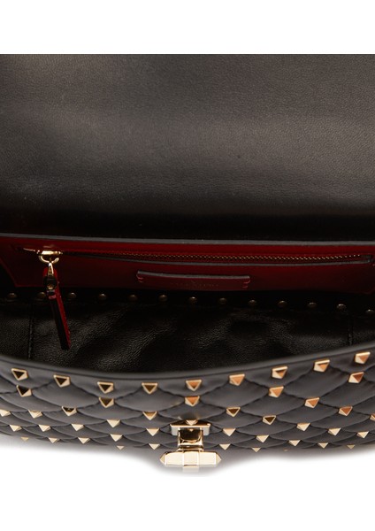 Rockstud Spike Siyah Kadın Deri Çanta