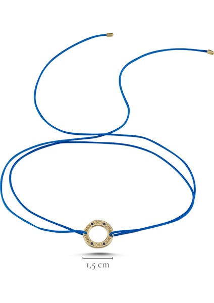 Amor Vincit Omnia Mavi Safir 14 Ayar Altın Kadın Choker modelleri