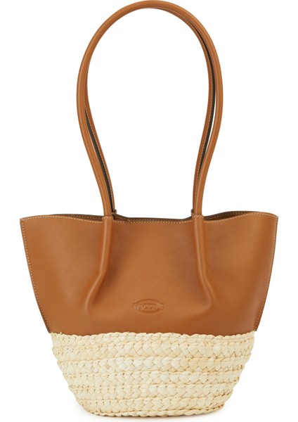 Bux Small Tote Taba Kadın Deri Alışveriş Çantası