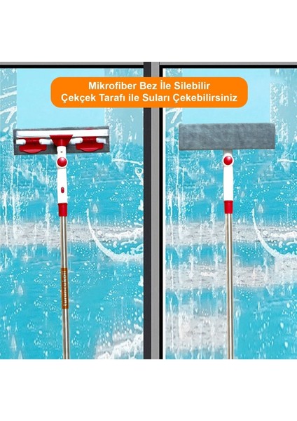 İki Taraflı Çekçekli Cam Silme Aletleri, Balkon Temizliği İçin Güçlü Ve Pratik modelleri