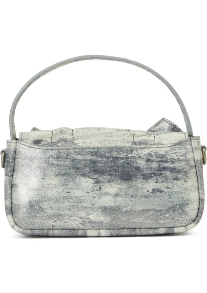 Multipocket Micro Silver Kadın Deri Çanta