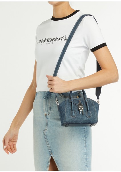 Antigona Lock Toy Mavi Kadın Denim Çanta fiyatları