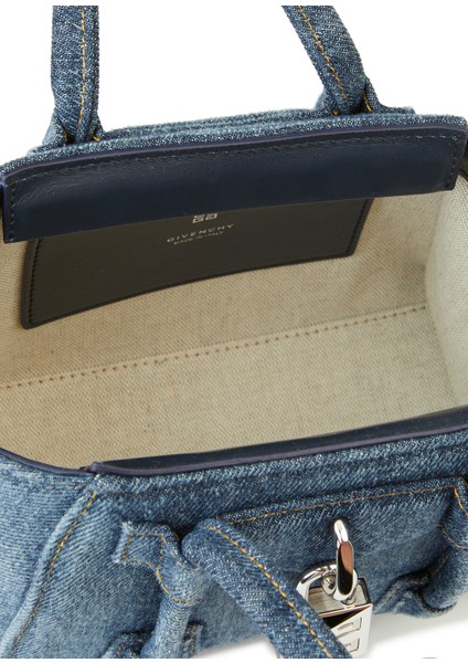 Antigona Lock Toy Mavi Kadın Denim Çanta indirimleri