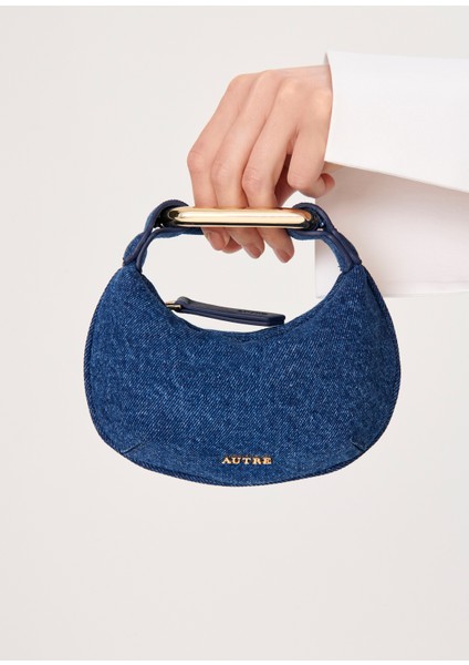 Mini Cadanes Mavi Kadın Denim Çanta