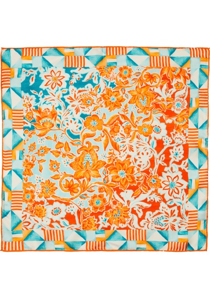 Turuncu 50X50 cm Ipek Eşarp