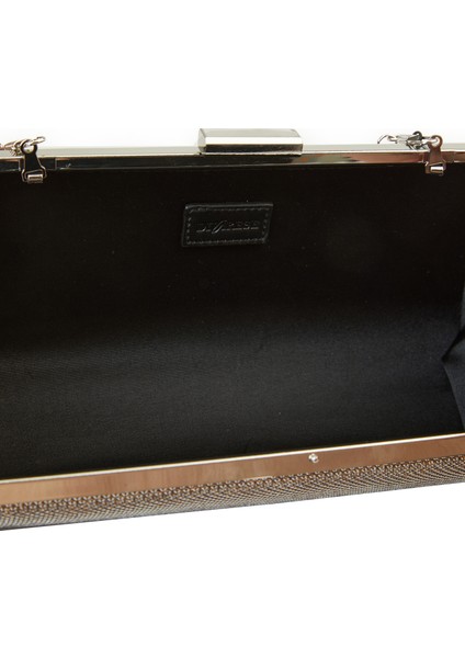 Bronz Desenli Kadın Clutch