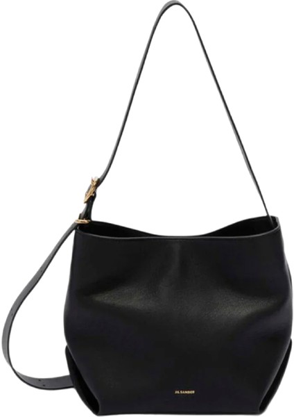Folded Tote Small Siyah Kadın Deri Çanta