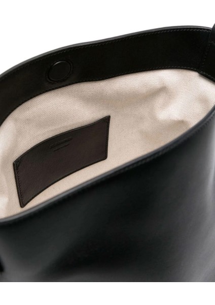 Folded Tote Small Siyah Kadın Deri Çanta