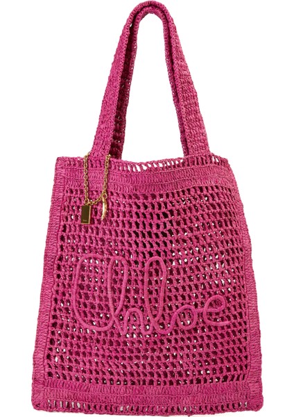 Summer Banana Pembe Kadın Plaj Çantası