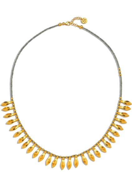 Queen Puabi's Headdress Kadın Altın Kaplama Kolye