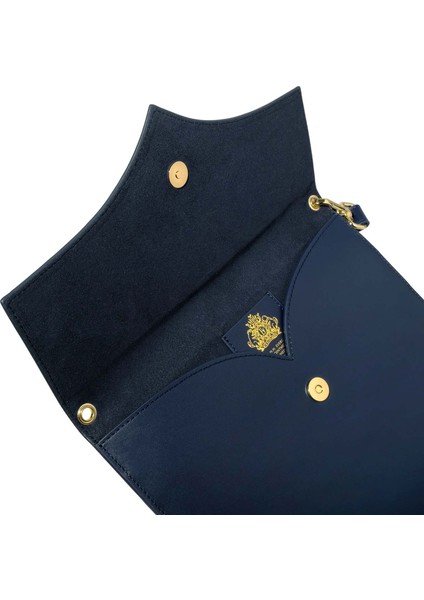 The Pendant Folio Lacivert Deri Unisex El Çantası