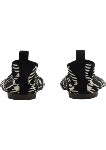 Check Knit Baby Siyah Kadın Babet modelleri