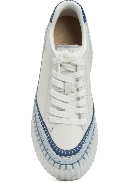Nama Kama Mavi Beyaz Kadın Deri Sneaker fırsatları