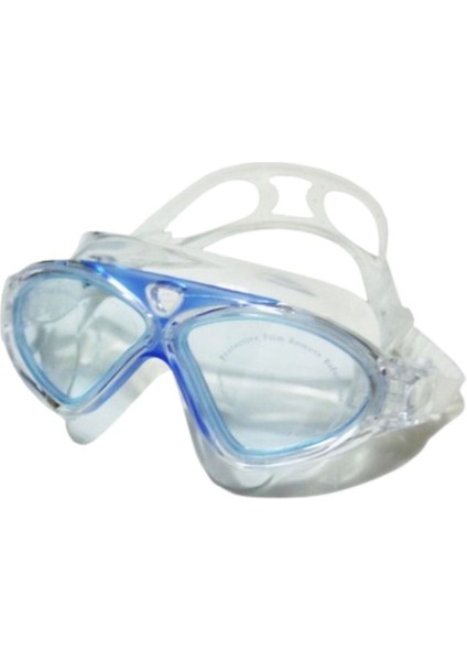 Mavi Silikon Yüzücü Gözlüğü, Şeffaf Kutu, Deniz ve Havuz Kullanımı