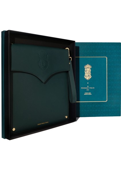The Pendant Folio Yeşil Deri Unisex El Çantası