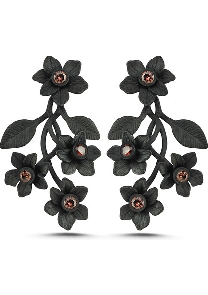 Brown Hellebore Kadın Altın Gümüş Küpe fiyatları