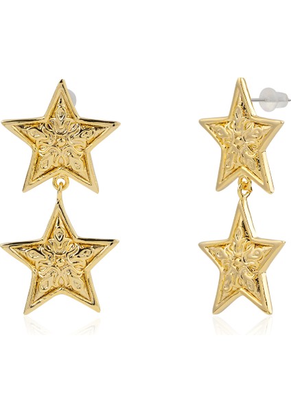Shining Star Kadın Altın Kaplama Küpe