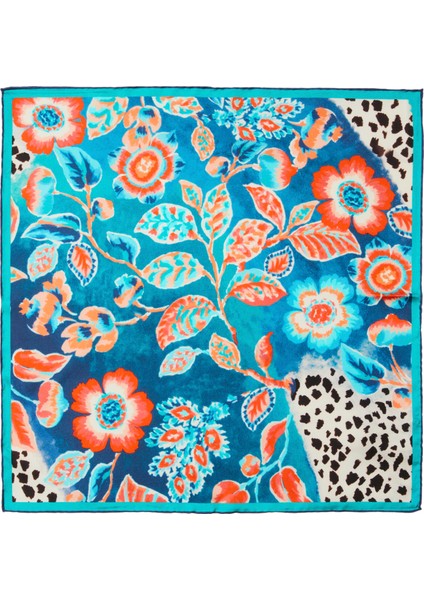 Mavi 50X50 cm Ipek Eşarp