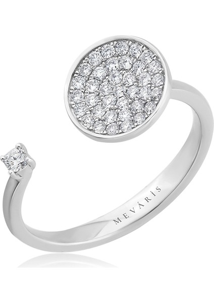 Modern Aspara Silver Pırlantalı Kadın Altın Yüzük