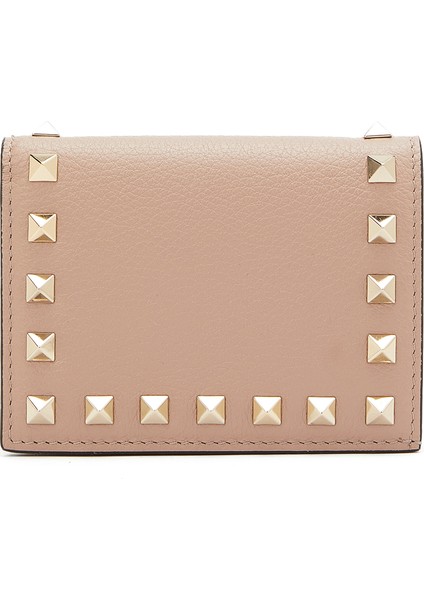 Small Rockstud Pudra Kadın Deri Cüzdan
