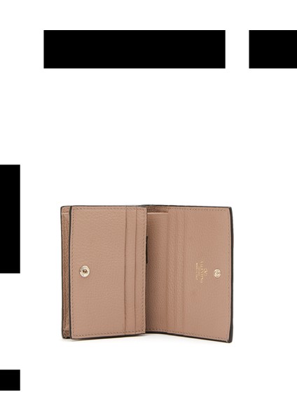 Small Rockstud Pudra Kadın Deri Cüzdan