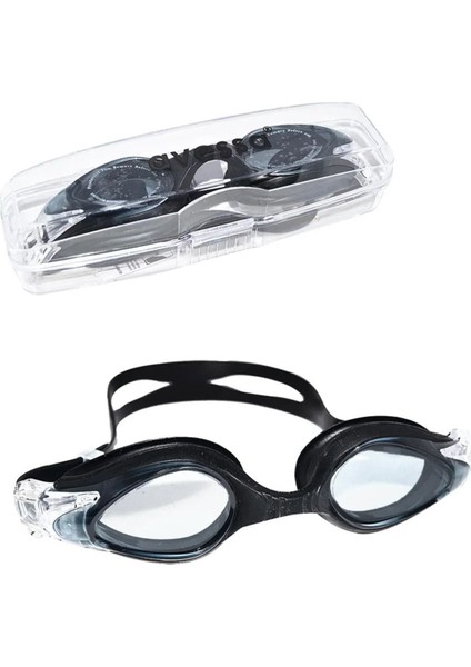 Yetişkinler Için Ayarlanabilir Siyah Yüzücü Gözlüğü, Deniz ve Havuz Kullanımı