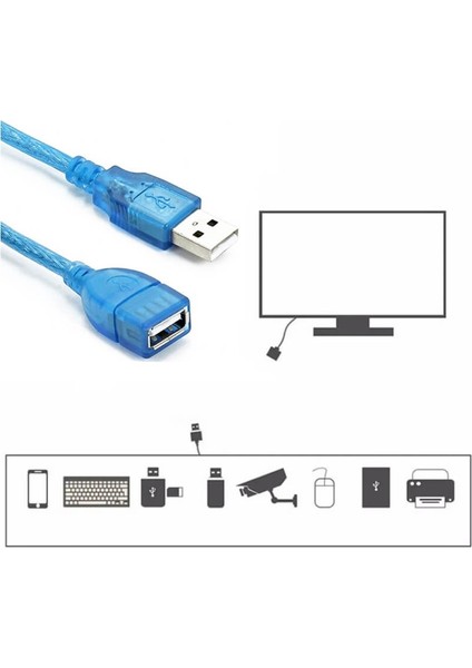 1.8 Metre USB Erkek To Dişi Uzatma Uzatıcı Ara Kablo USB Extension Cabble 1.8m Yüksek Hız Kablo