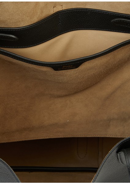 Polo Id Medium Siyah Kadın Deri Alışveriş Çantası indirimleri