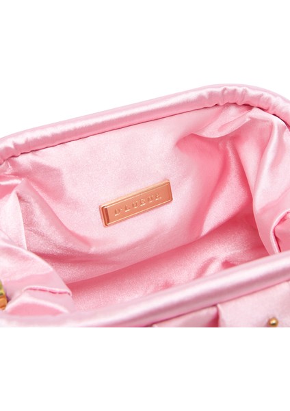 Sevilla Pembe Saten Swarovski Taş Detaylı Kadın El Çantası fırsatları