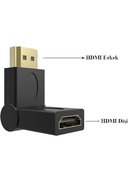 HDMI Uzatma - HDMI 90 180 270 Derece Dirsek Oynar Başlıklı Dişi Erkek 4K 3D Erkek Dişi Adaptör modelleri