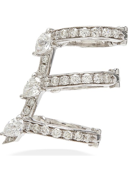 Figür Formlu Taşlı Kadın Altın Ear Cuff