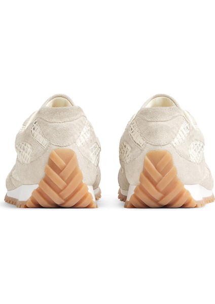 Ekru File Garnili Kadın Sneaker